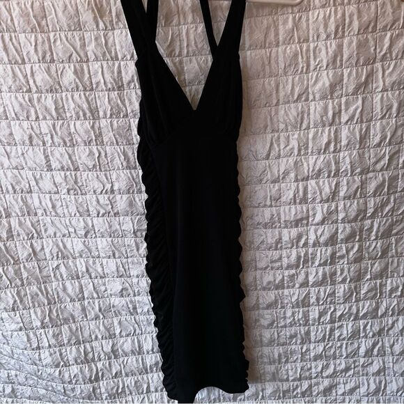 Vintage Fredricks of Hollywood black halter dress size Small - Picture 1 of 6